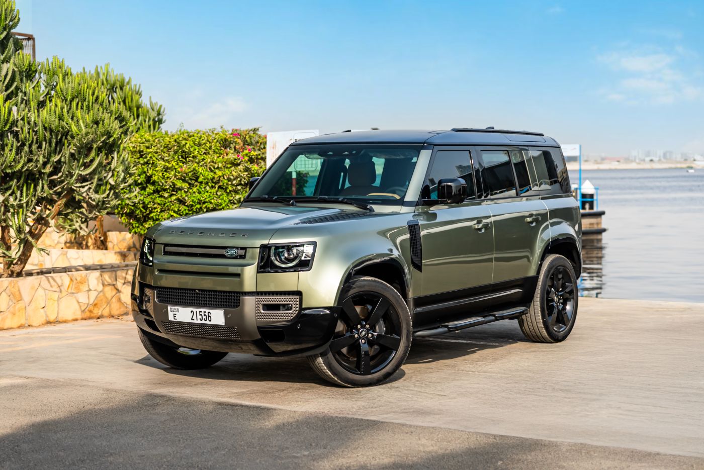 Land Rover Defender 110 HSE V6 P400 luxury car rental in Dubai