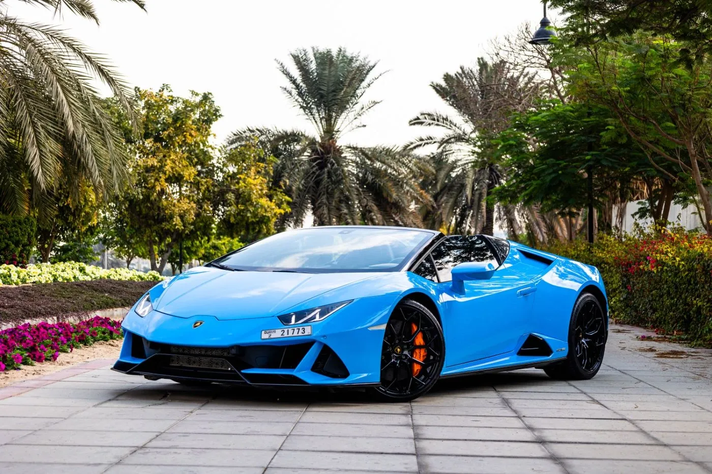 Lamborghini Huracan EVO Spyder luxury car rental in Dubai