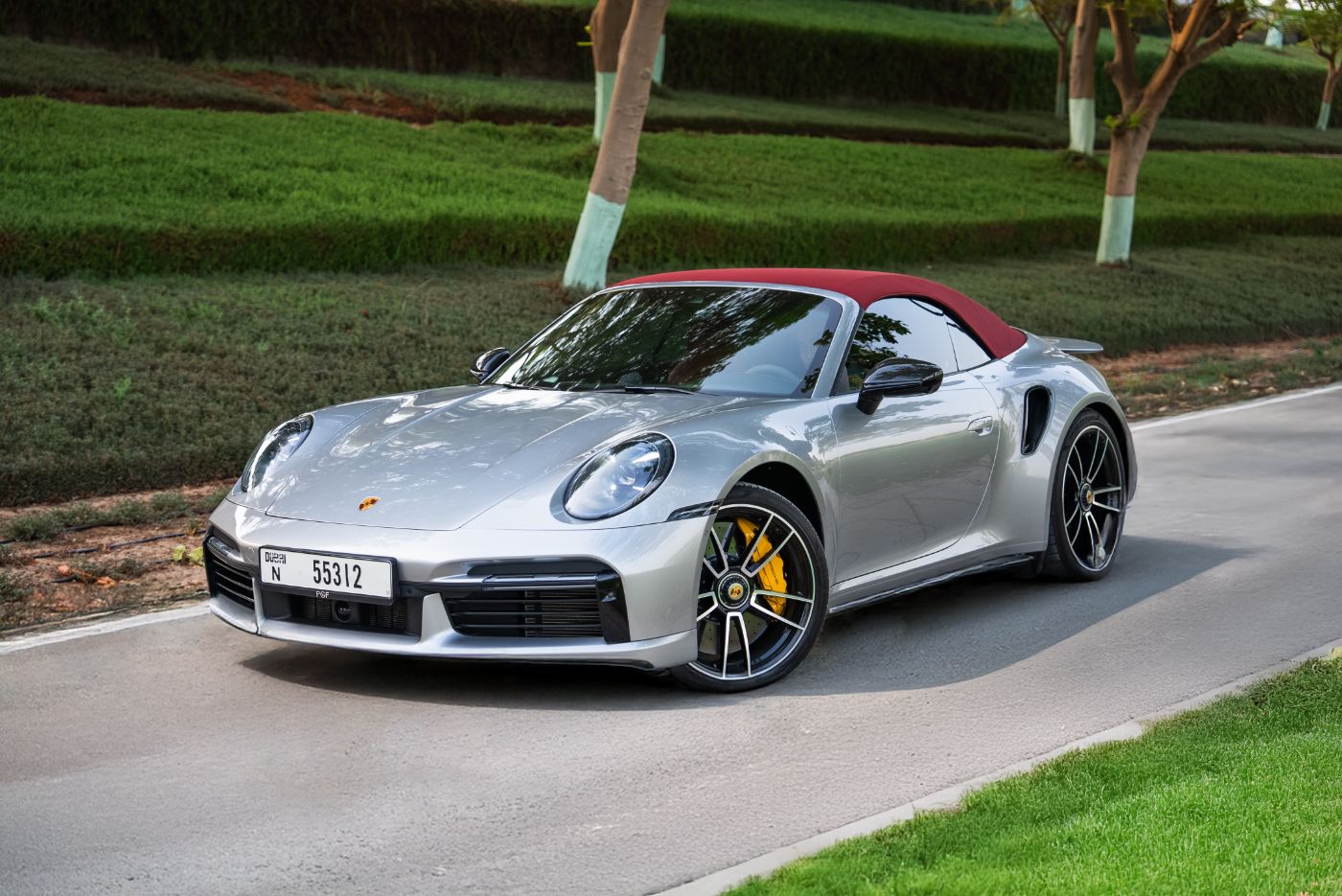 Porsche 911 992 TurboS Cabriolet luxury car rental in Dubai